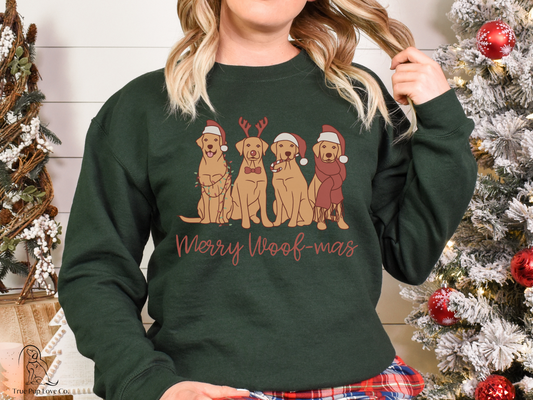 Merry Woofmas Christmas Dog Sweatshirt