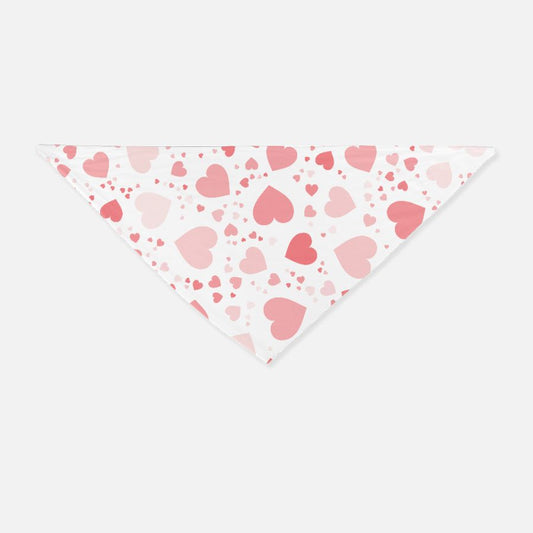 Seamless Heart Pattern Dog Bandana