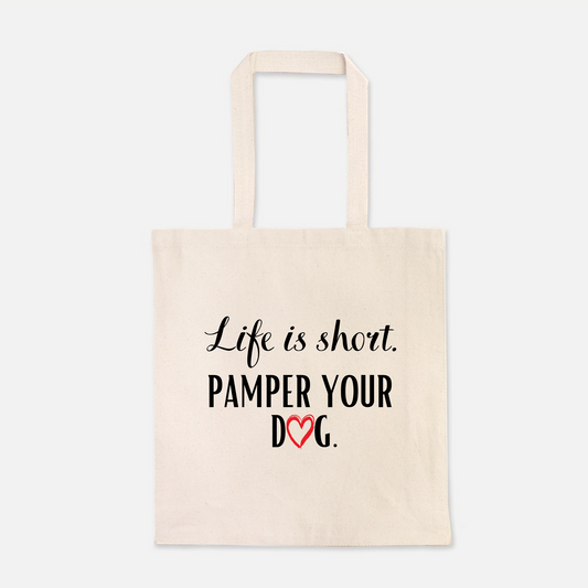 dog mom quote tote bag